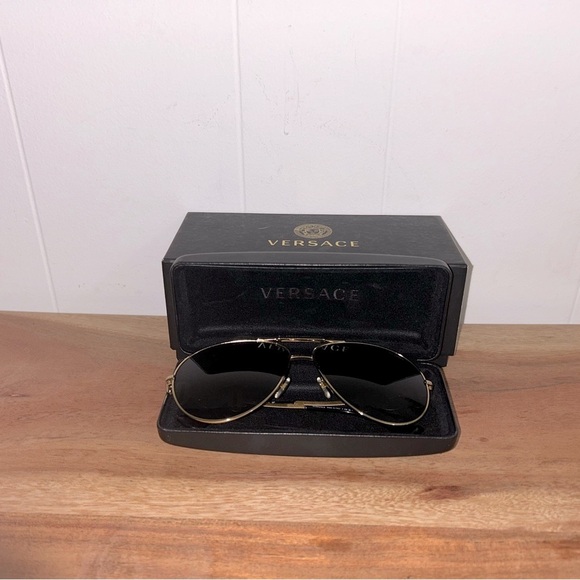 Versace Women’s Black & Dark Grey Sunglasses main image 4